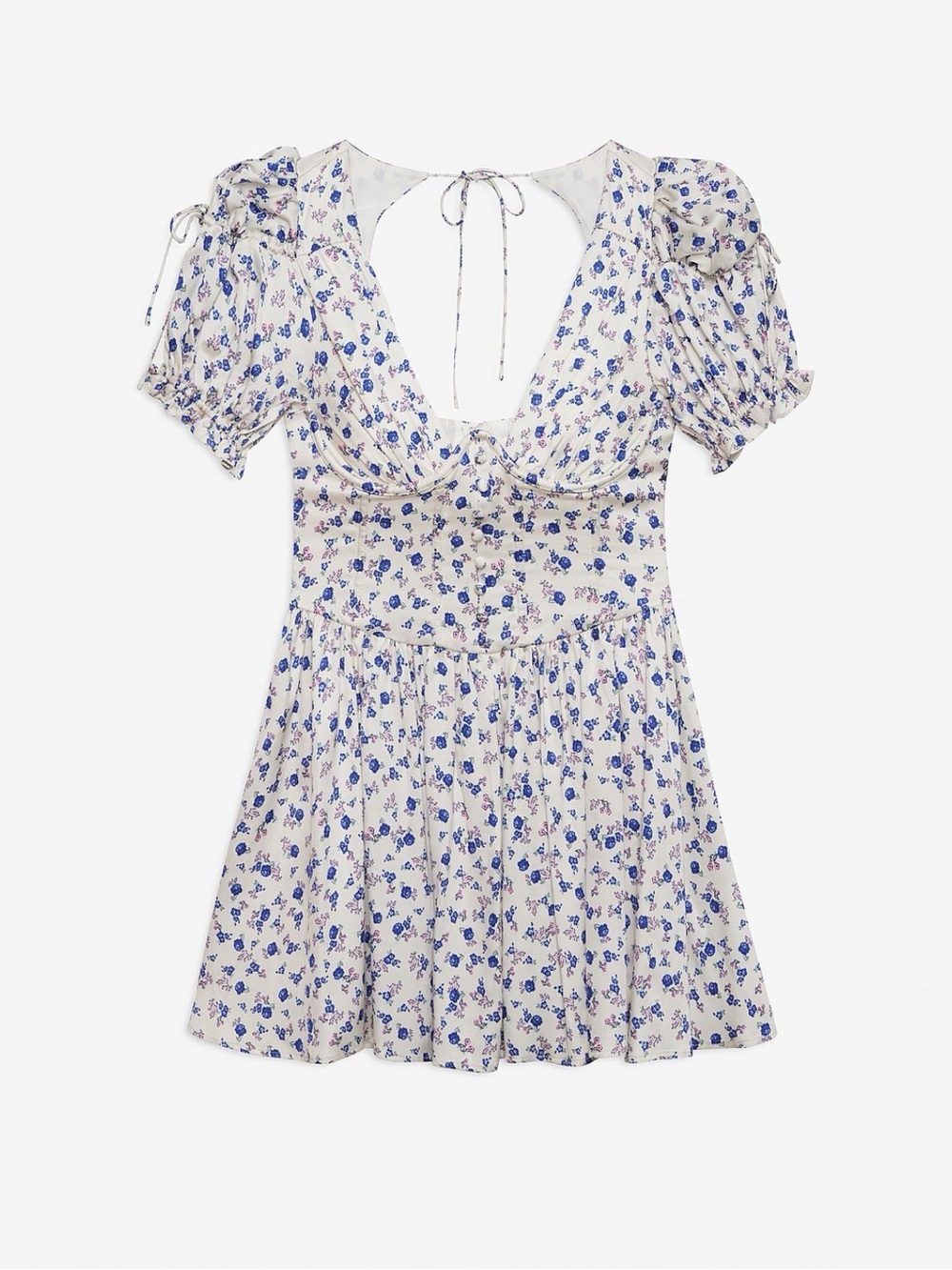 For Love & Lemons Paulina Puff Sleeve Mini Dress size Medium NWT